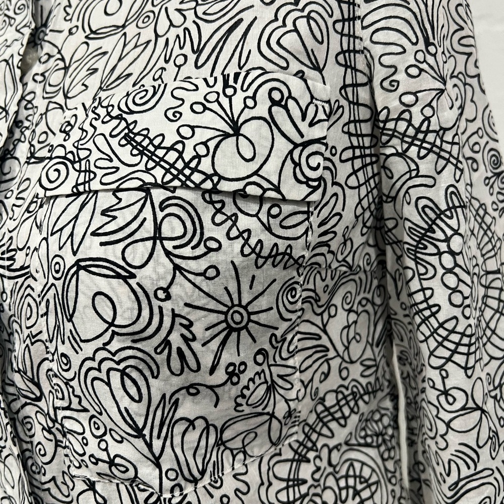 Tory Burch Doodle Print Blouse - Picture 3 of 14